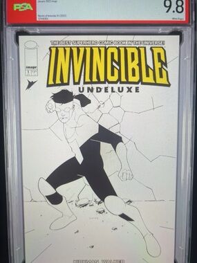 Invincible Undeluxe Comic Book - White & Yellow Cover, PSA Graded 9.8